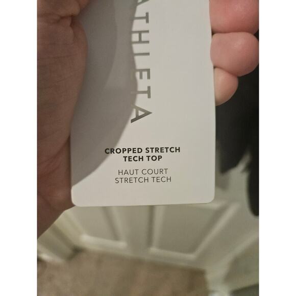 Athleta Cropped Stretch Tech Top Green Womens 3X NWT Button up Collared Work - Picture 5 of 8
